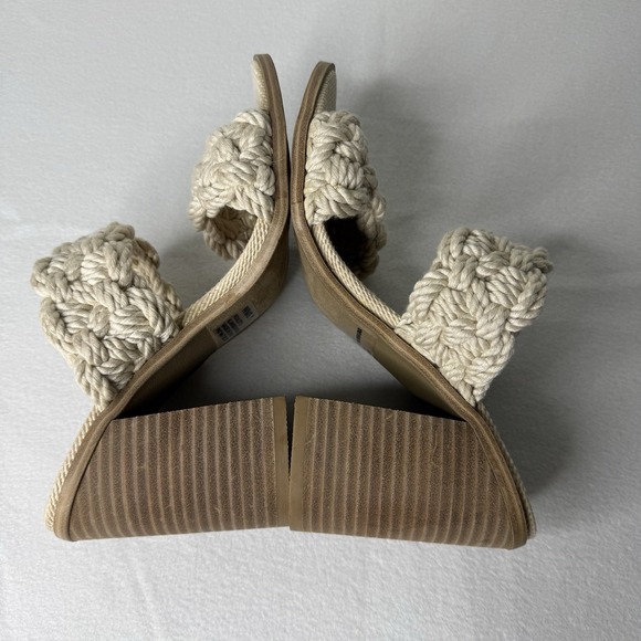 DV Dolce Vita Cream Roulette Braided Heeled Sandals Womens 7 - Picture 7 of 10